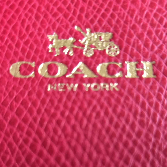 Coach Cherry Red Leather Double Zip Wallet - Picture 3 of 14